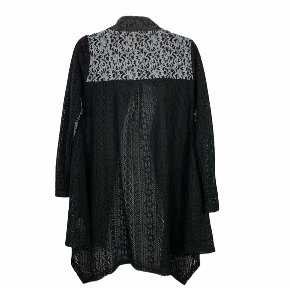 AReve Boho Mixed Media Open Front Cardigan Sweater - Picture 5 of 10